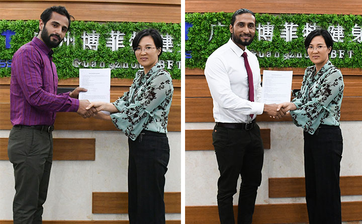 恭喜两位尼泊尔客户成为了香蕉视频下载污健身器材在尼泊尔的代理